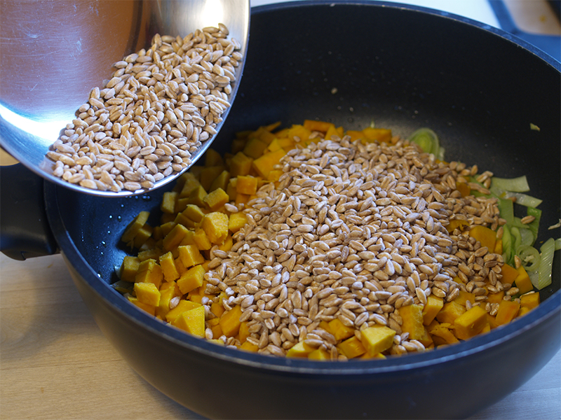 Farrotto alla zucca e rosmarino Ricette Farro