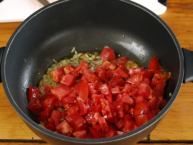 Farrotto ai pomodori,basilico e fonduta di caciotta Ricette Farro